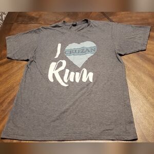 Gray 'I Love Cruzan Rum' T-Shirt Size XL